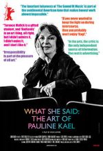 Watch What She Said: The Art of Pauline Kael 123movies